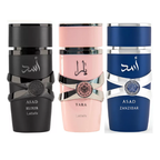 Kit 3 em 1 Árabes Asad Elixir, Yara, Zanzibar