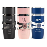Kit 3 em 1 Árabes Asad Elixir, Yara, Zanzibar