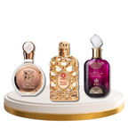Kit 3 em 1 Arabe Fakhar Rose, Sabah Al Ward, Royal Amber